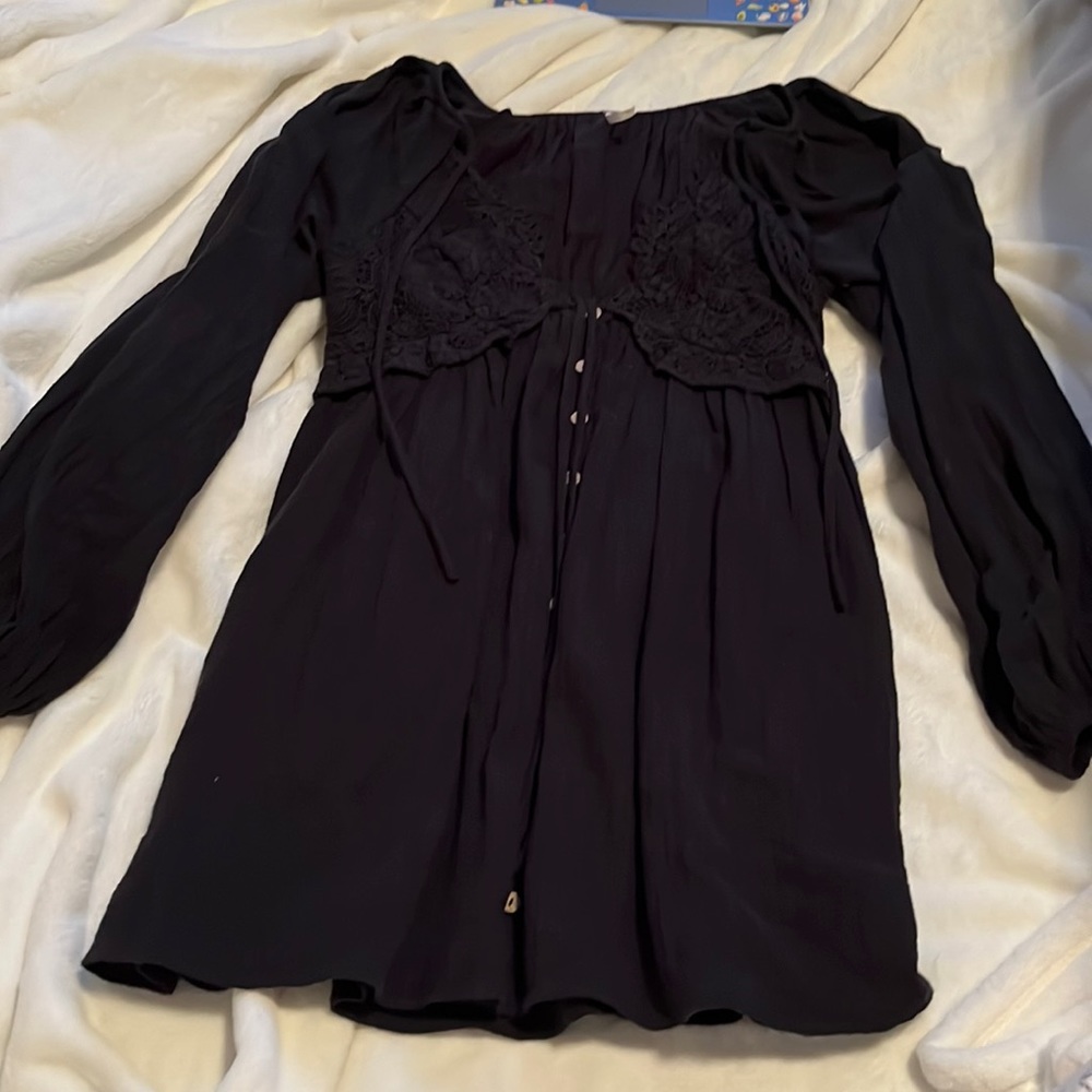 |free people| |black dress or shirt|